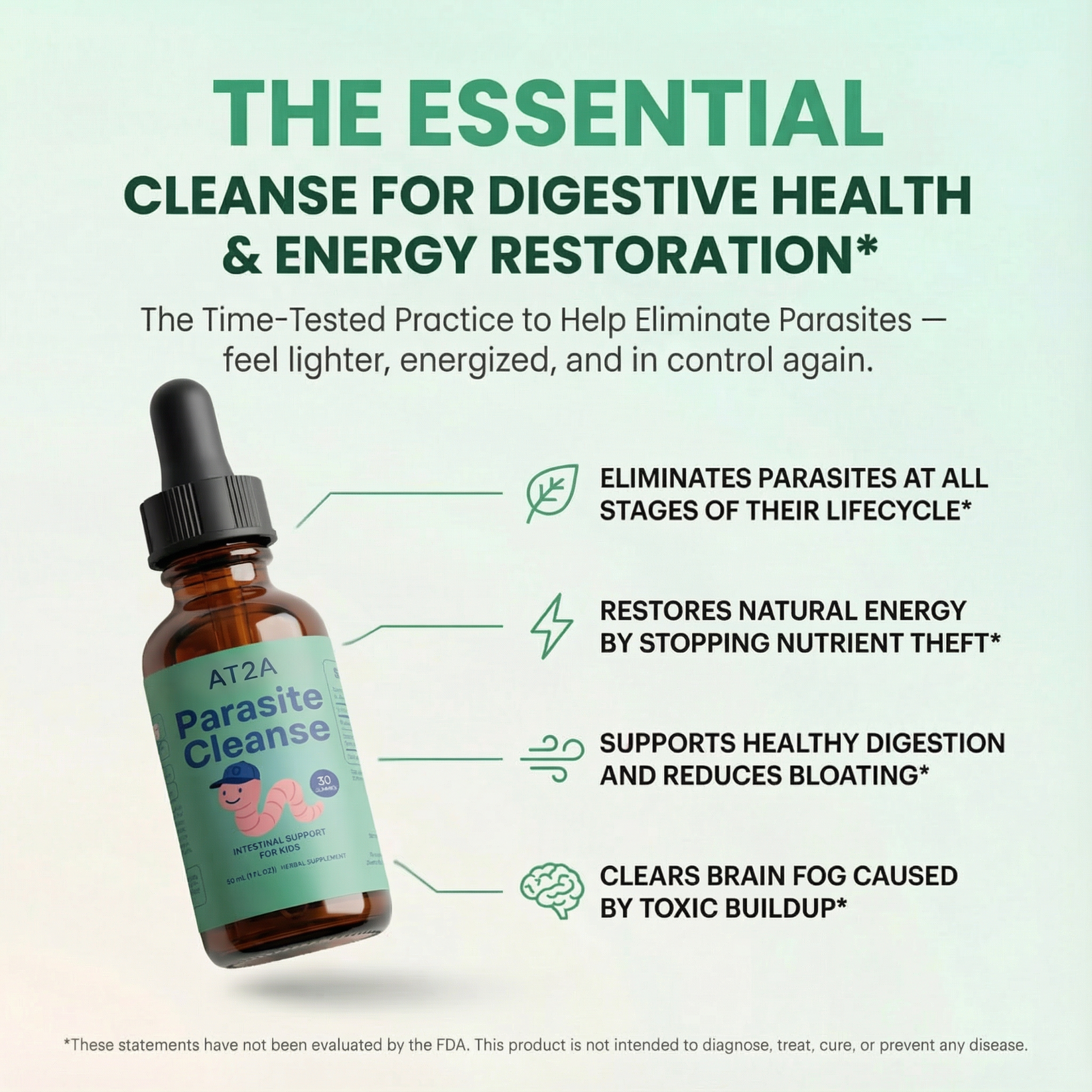 AT2A Black Walnut Wormwood Clove Parasite Cleanse